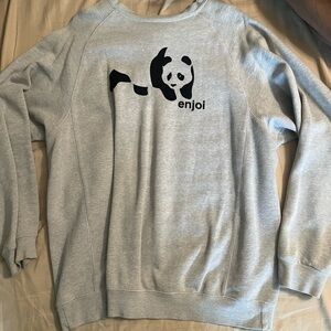 Enjoi Men's Gray Crewneck Sweater